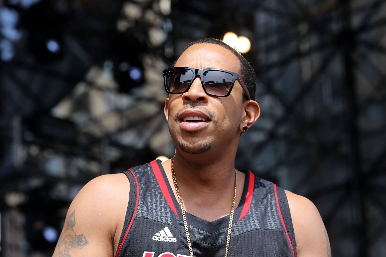 Ludacris performs on the second day of the Big Dance free concert series for the Final Four weekend Saturday, April 6, 2013 in Centennial Olympic Park in Atlanta.