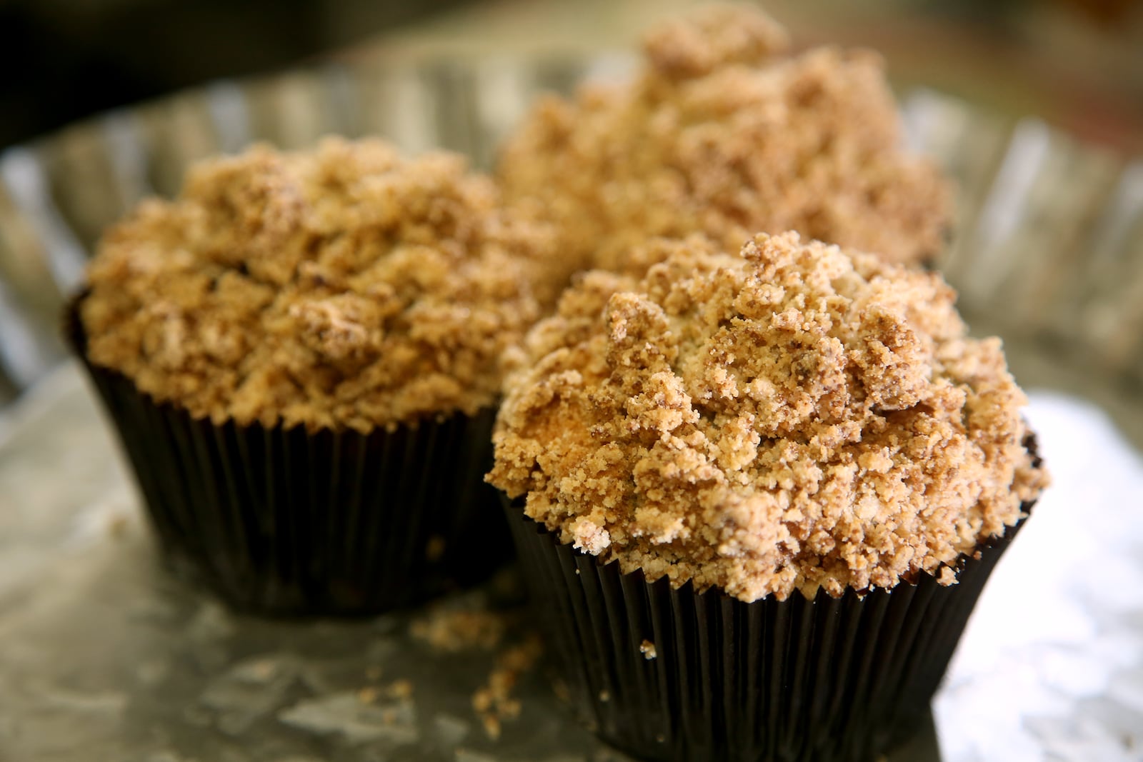 Gluten-free blueberry muffins from Purely Sweet Bakery. The bakery was founded by Dawn Valfor in 2013 and makes gluten-free, vegan, paleo and keto baked goods and products. LISA POWELL / STAFF