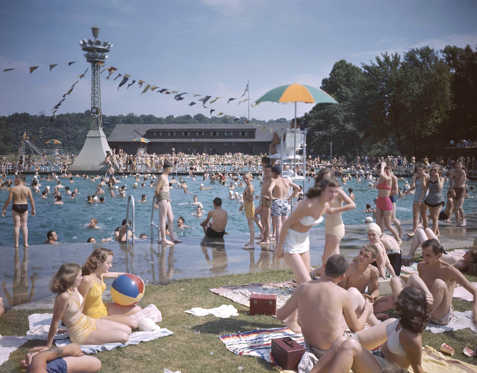 Dayton historian Curt Dalton's favorite photo from the Dayton History collection was taken at the Old River Park swimming pook in the 1940s. The park was a recreational area built in 1939 by National Cash Register. DAYTON HISTORY