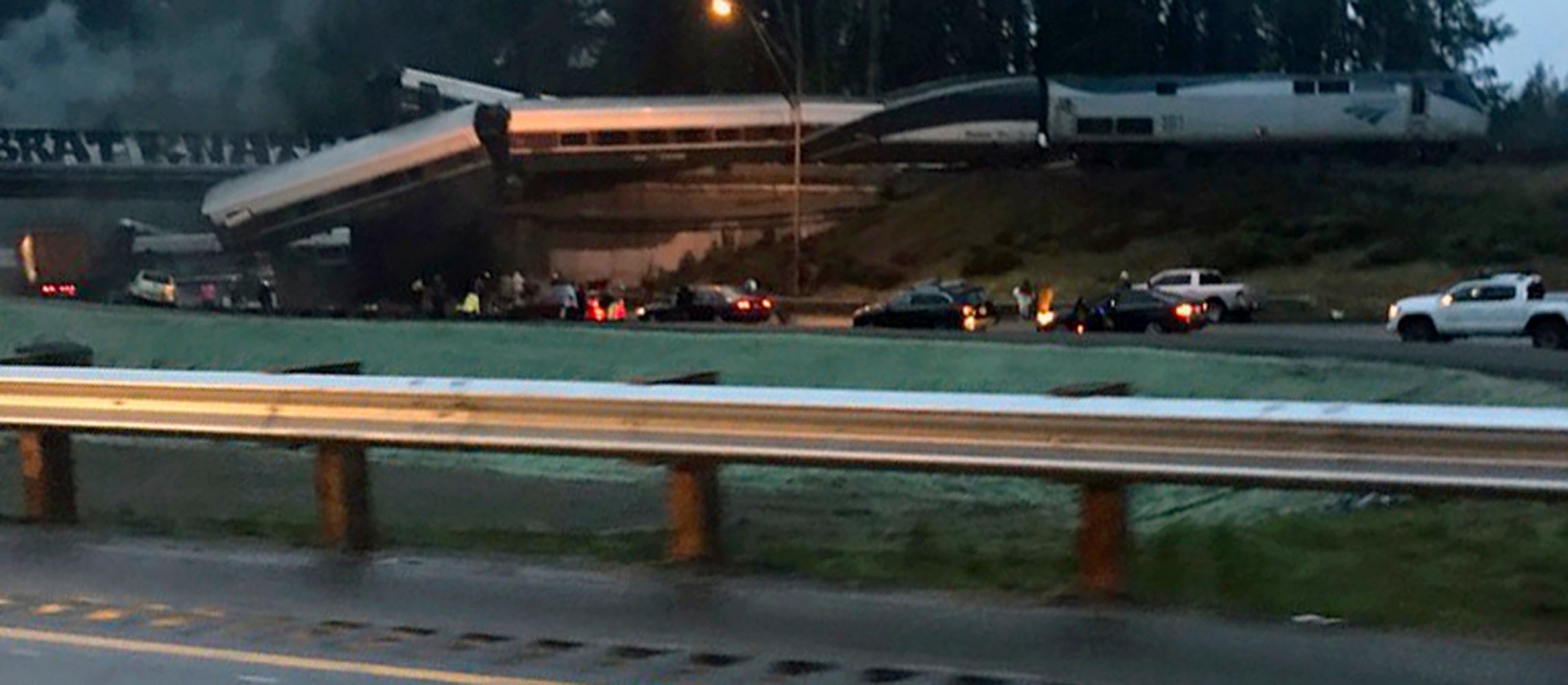 Photos: Amtrak train derails in Washington