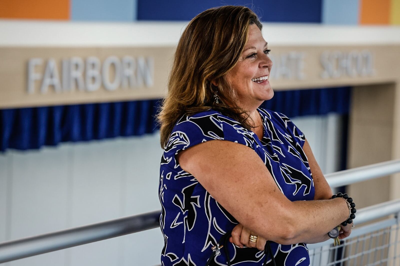 Betsy Wyatt is the principal of Fairborn Intermediate School on South Maple Avenue. JIM NOELKER/STAFF