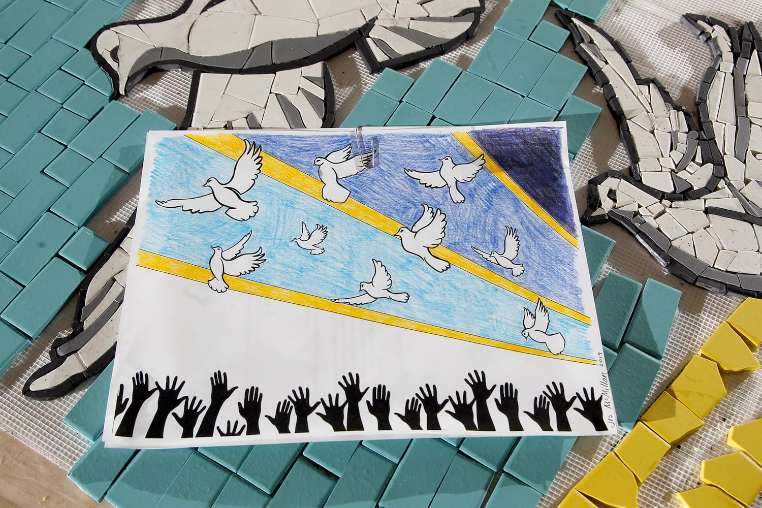 PHOTOS: Mosaic mural is a remembrance to Oregon District shooting victims