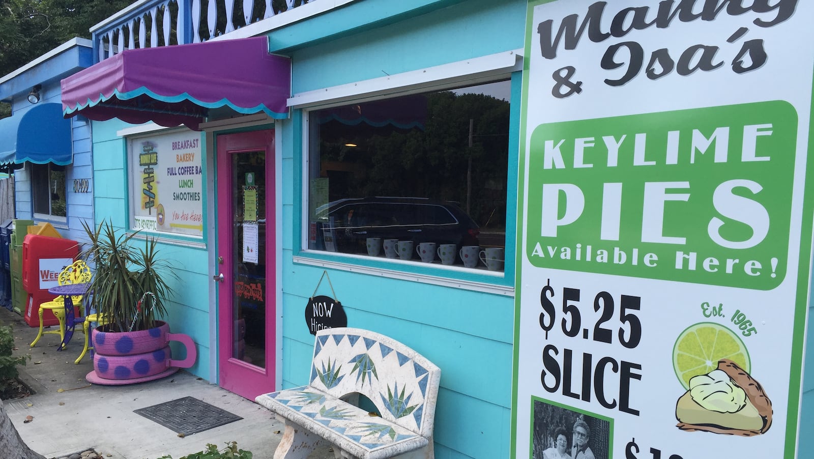 Midway Cafe in Islamorada is a great place to grab a snack --Â and delicious key lime pie -- while biking in the Keys. (Lori Rackl/Chicago Tribune/TNS)