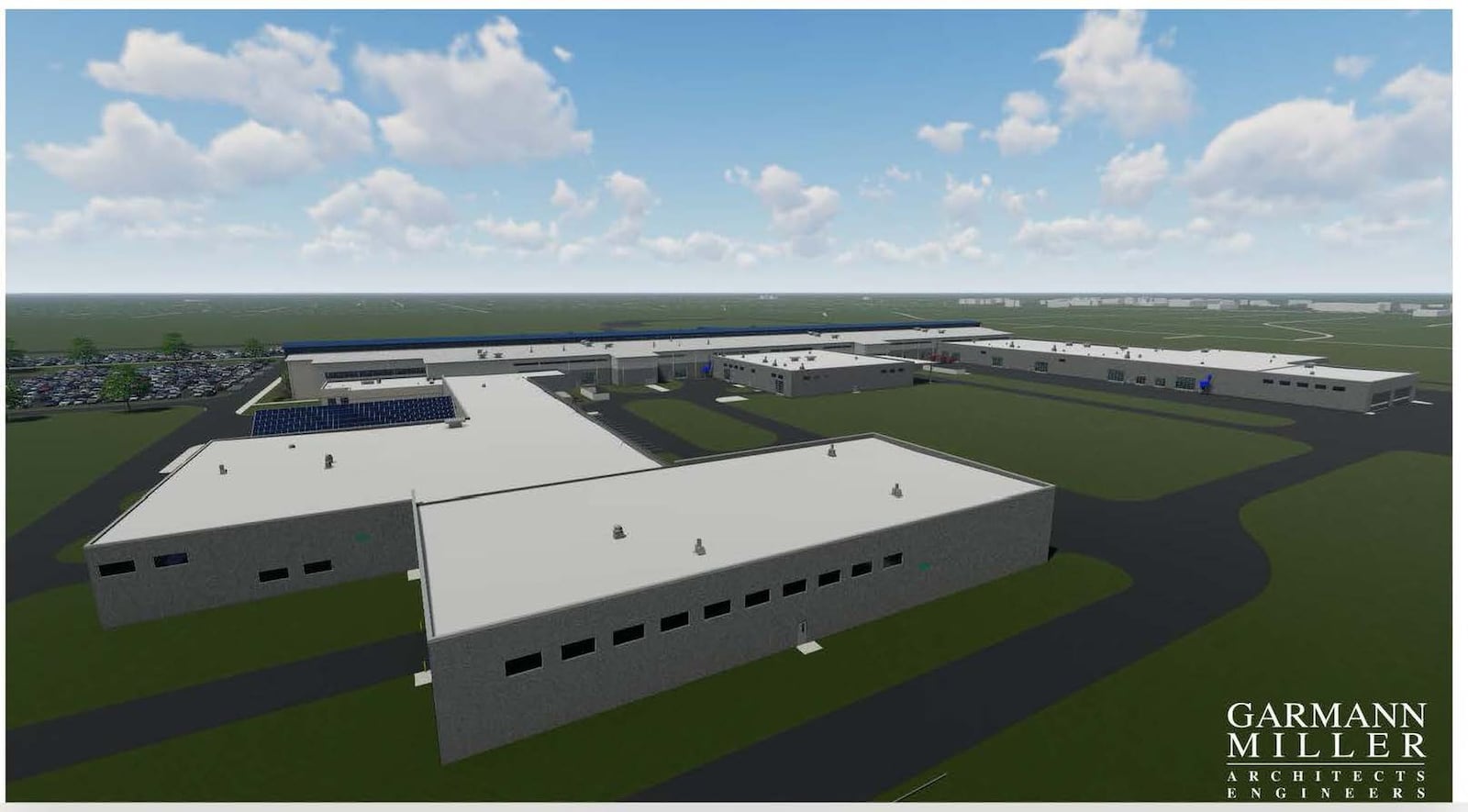 This is an artist rendering of the Miami Valley Career Technology Center expansion. Groundbreaking was held in May and the expanded facility is expected to open in December 2023.