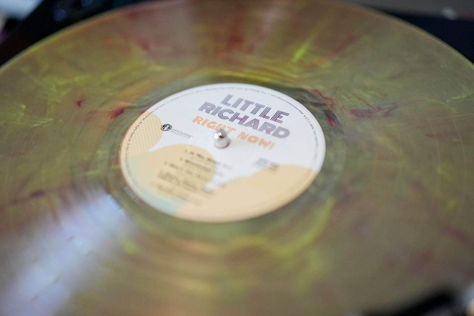 A vinyl record is seen at United Record Pressing, July 11, 2024, in Nashville, Tenn. (AP Photo/George Walker IV)