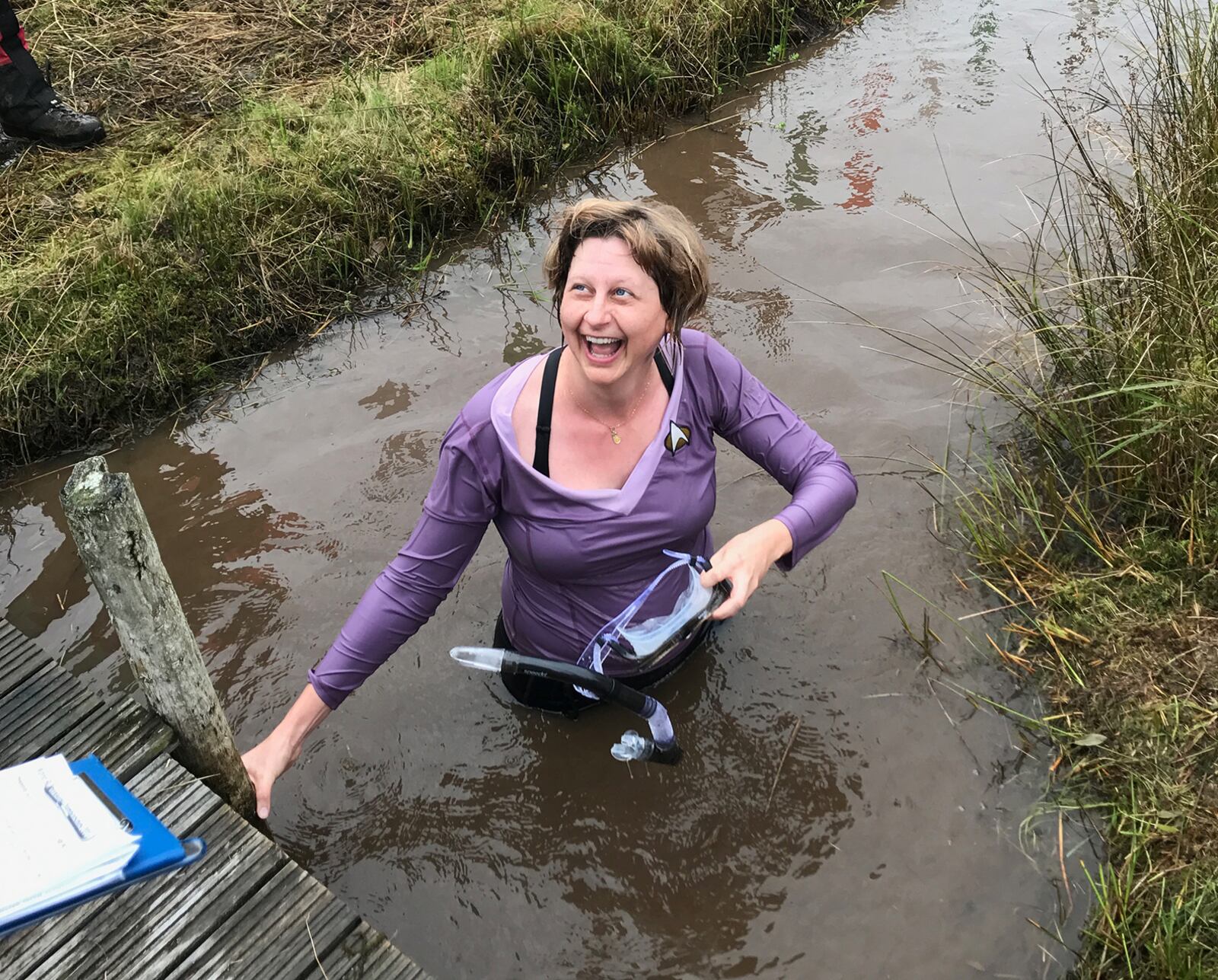 Shayna McConville has twice compted in Britain’s World Bog Snorkeling Championships. CONTRIBUTED PHOTO