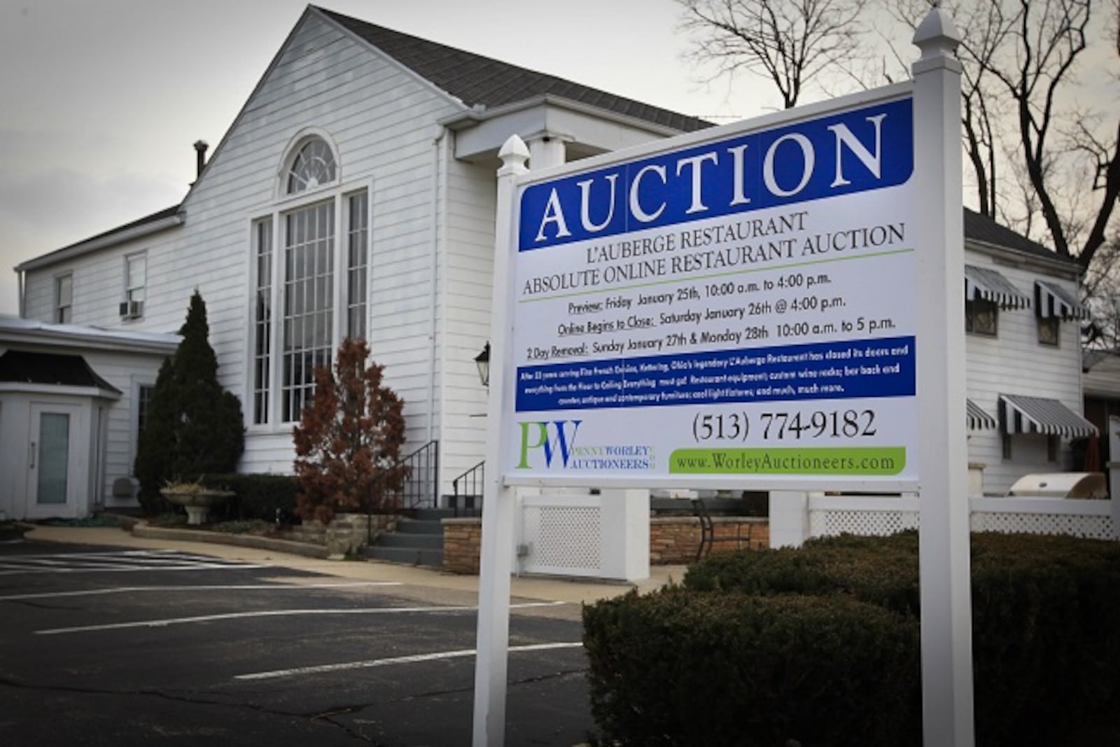 L'Auberge on Far Hills Avenue in Kettering shut its doors in 2012, and its contents were auctioned in early 2013. Staff file photo by Jim Witmer