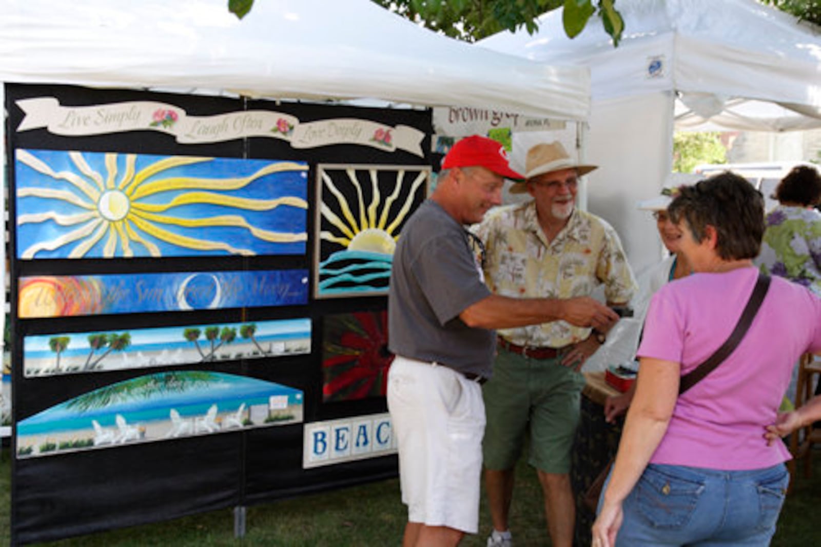 Here's some of what we saw during Art on the Lawn, the 28th Annual Fine Arts & Crafts Festival at Mills Lawn Elementary School in Yellow Springs, Saturday, August 13, 2011.