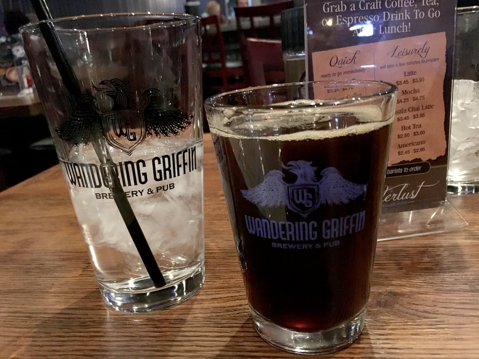 We check out the food at Wandering Griffin in Beavercreek.