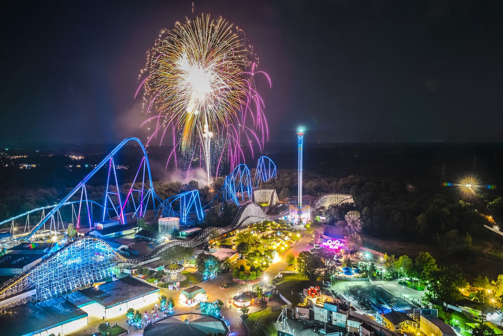 Kings Island in Mason won second place for "Best New Show" at the annual international Golden Ticket Awards for its "Fun, Fireworks, and Fifty Nighttime Spectacular" that was displayed nightly at the park throughout the 2022 season. CONTRIBUTED