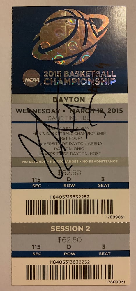 Dayton Flyers ticket stubs