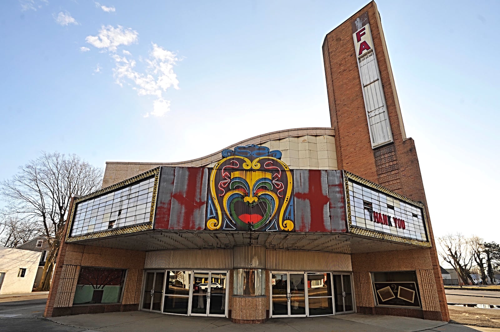 A project to restore the Fairborn movie theater is earmarked for $500,000 from American Rescue Plan Act funds under a plan approved unanimously by Fairborn City Council Tuesday night. MARSHALL GORBY/STAFF