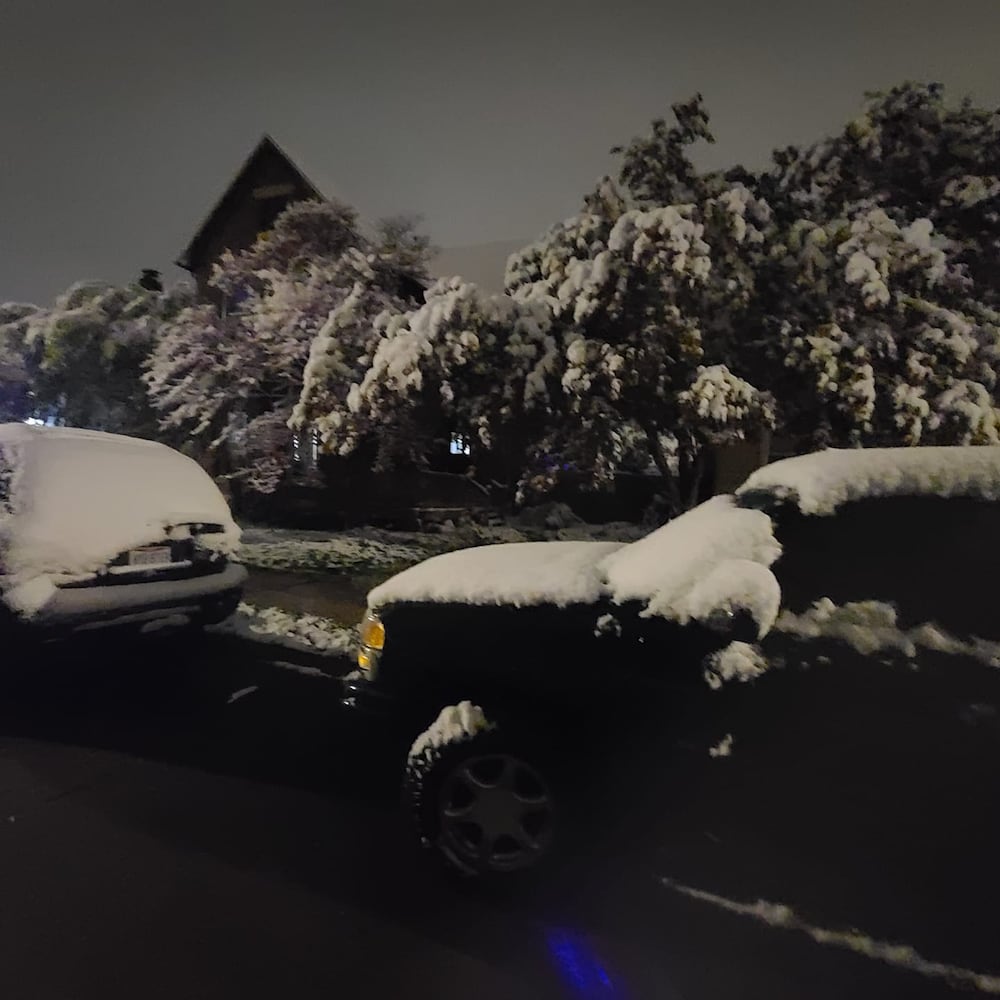 PHOTOS: Snowfall in April in the Miami Valley