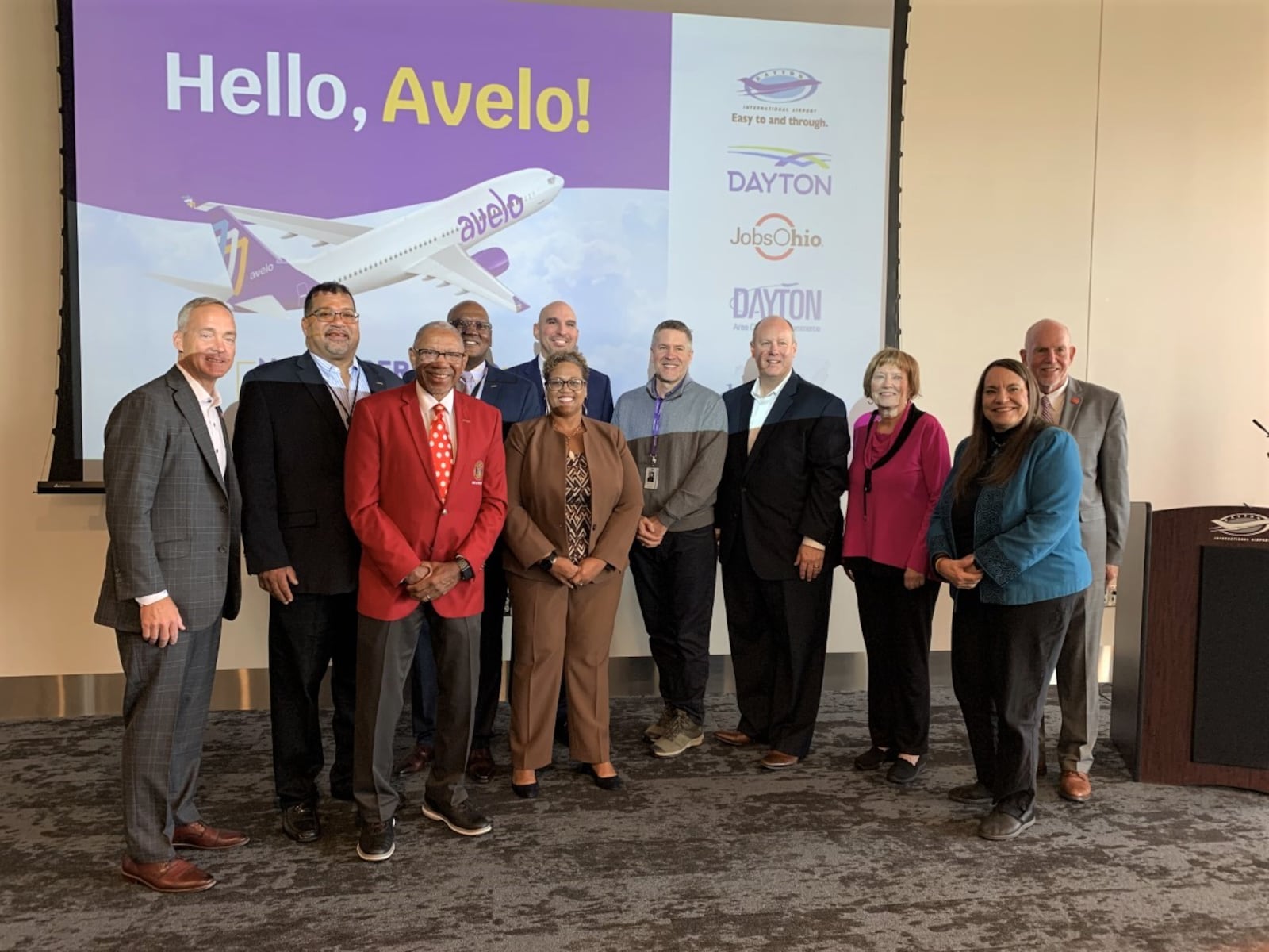 City of Dayton, Montgomery County and state officials joined in the announcement of Avelo’s addition of Dayton International Airport to its network.