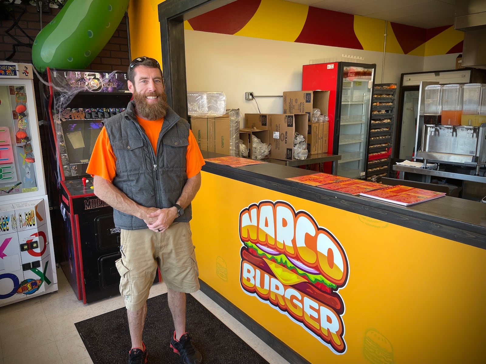 Narco Burger is located at 605 Spinning Road in Riverside. Pictured is founder Tim Nartker. NATALIE JONES/STAFF