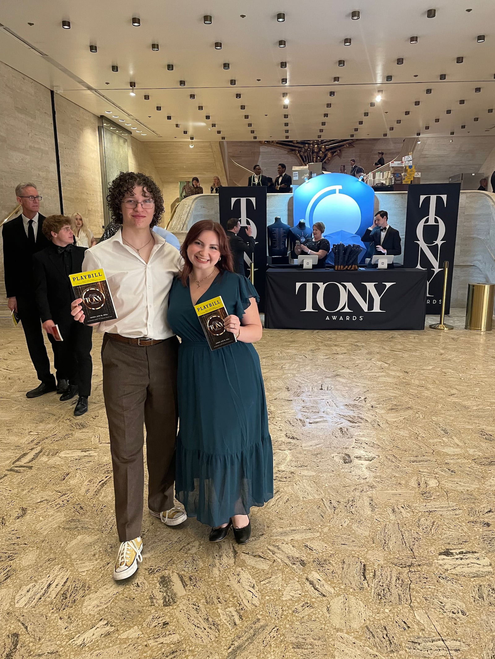 Connor Egloff and Sydney Korpusik were among the 102 Jimmy Award nominees to attend the 77th annual Tony Awards June 16 in New York City. CONTRIBUTED