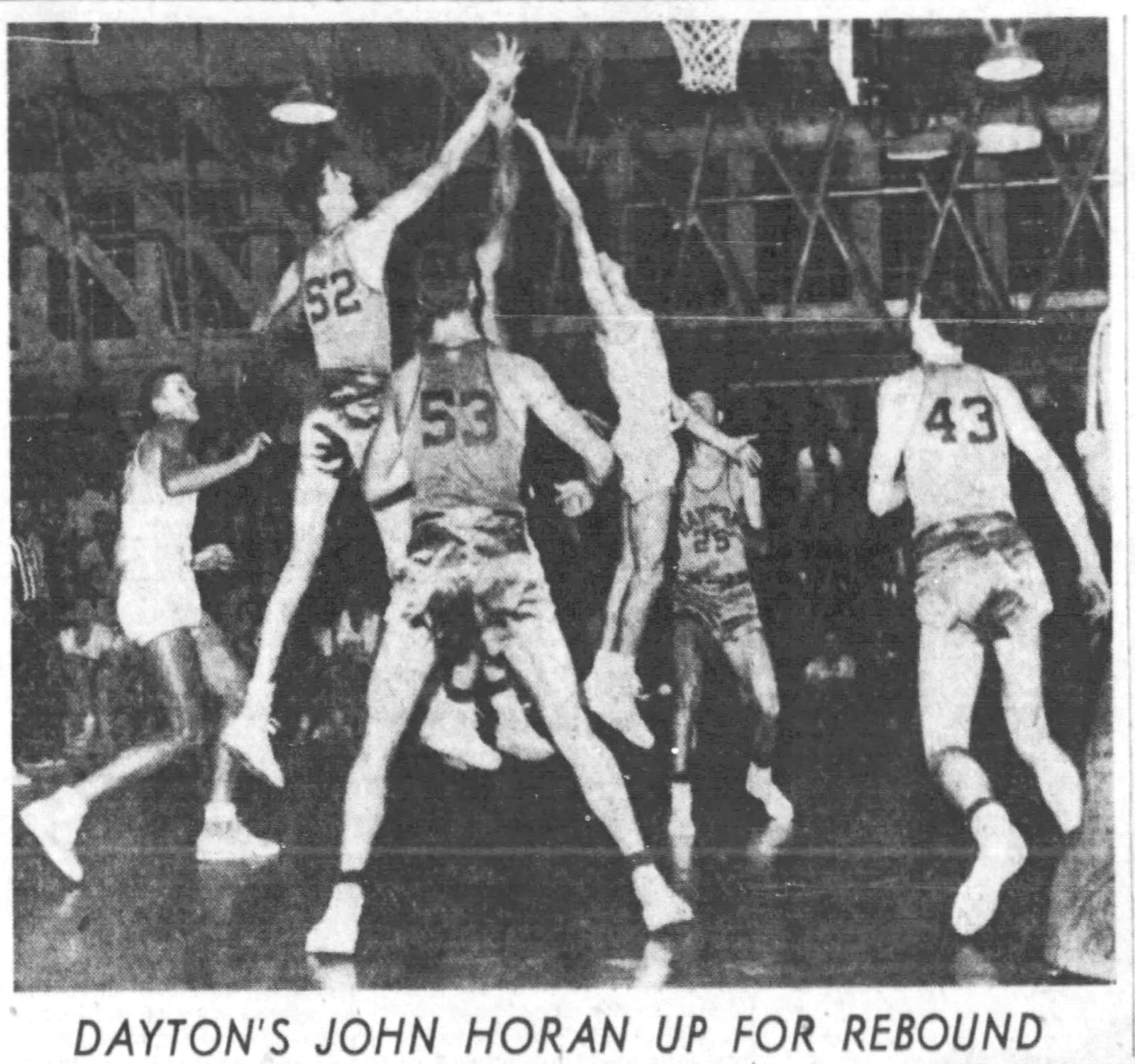 John Horan goes up for a rebound during his freshman year as a Dayton Flyer. DAYTON DAILY NEWS ARCHIVES