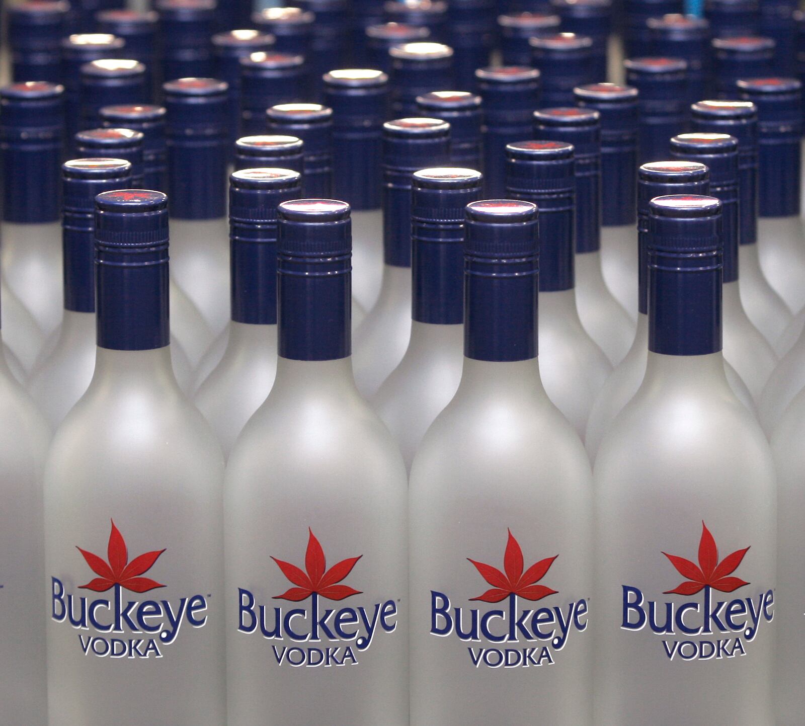 Bottles wait to be filled with the locally-crafted Buckeye Vodka. CONTRIBUTED