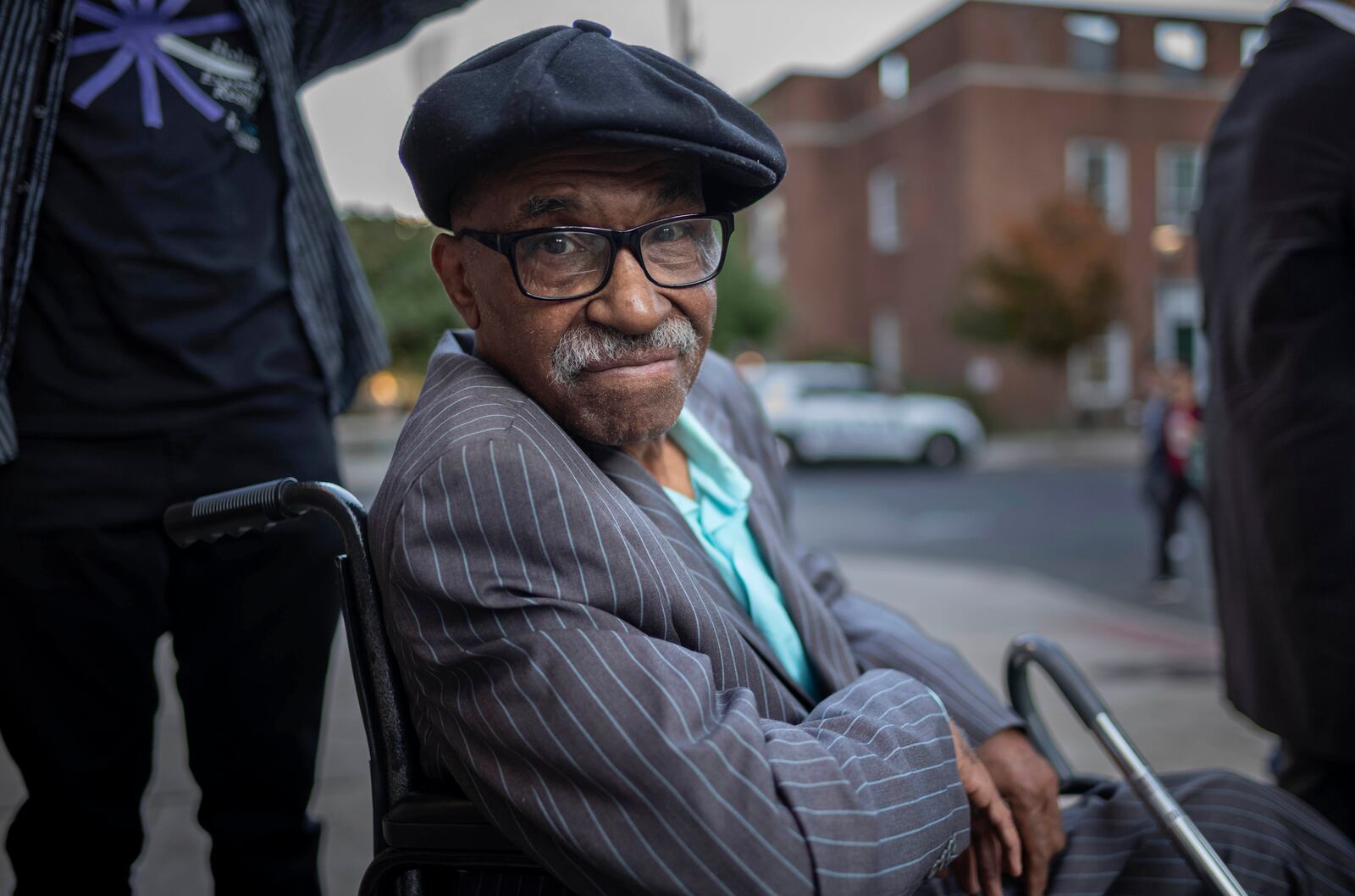 Herbert Rice, 79, poses for a photo at the University of Pennsylvania, on Wednesday, Oct. 23, 2024, in Philadelphia. Rice is one of many Black men who took part in prison medical testing from 1951 to 1974 at Philadelphia city prisons. (AP Photo/Laurence Kesterson)