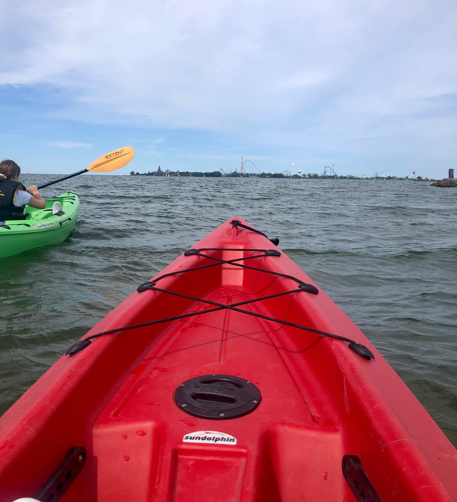 Take a paddling adventure with a view of Cedar Point and the Sandusky shoreline. DEBBIE JUNIEWICZ/CONTRIBUTED