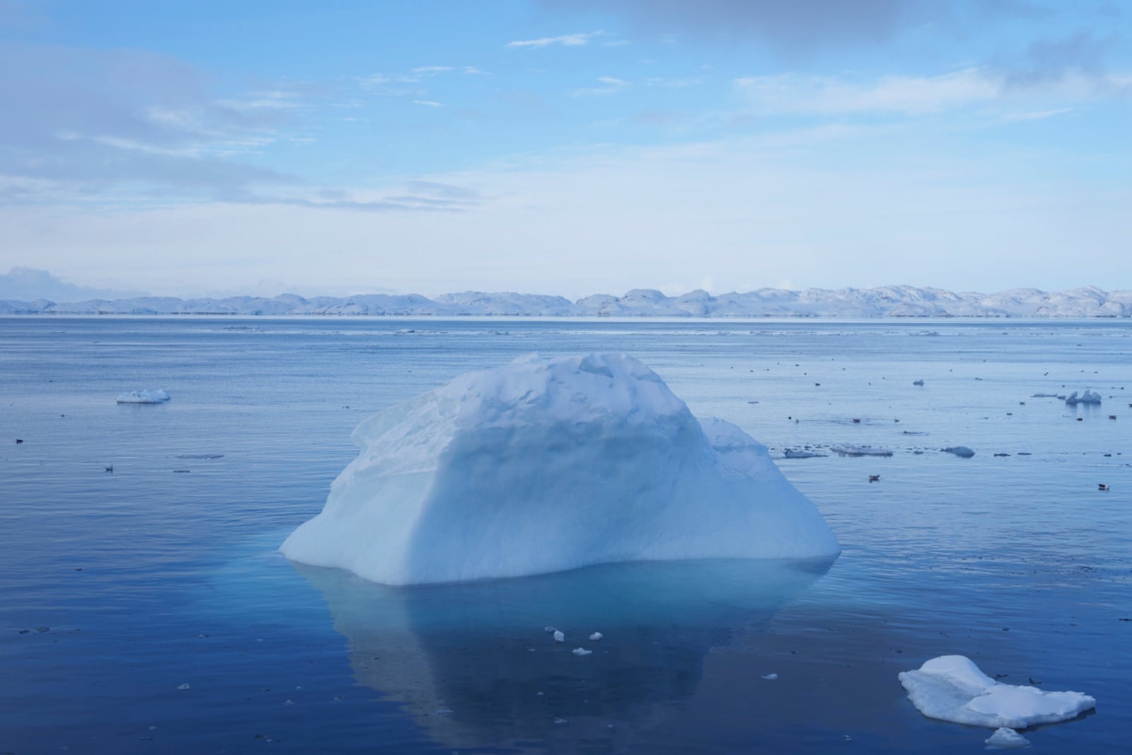 A piece of ice floats on the sea in Nuuk, Greenland, Tuesday, March 4, 2025. (AP Photo/Evgeniy Maloletka)