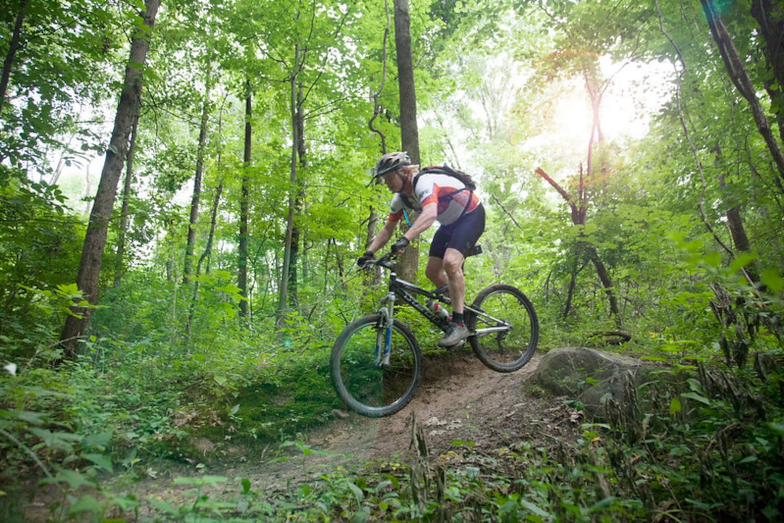 The MetroParks Mountain Biking Area (MoMBA) at Huffman MetroPark has trails for beginner, intermediate and advanced riders - CONTRIBUTED