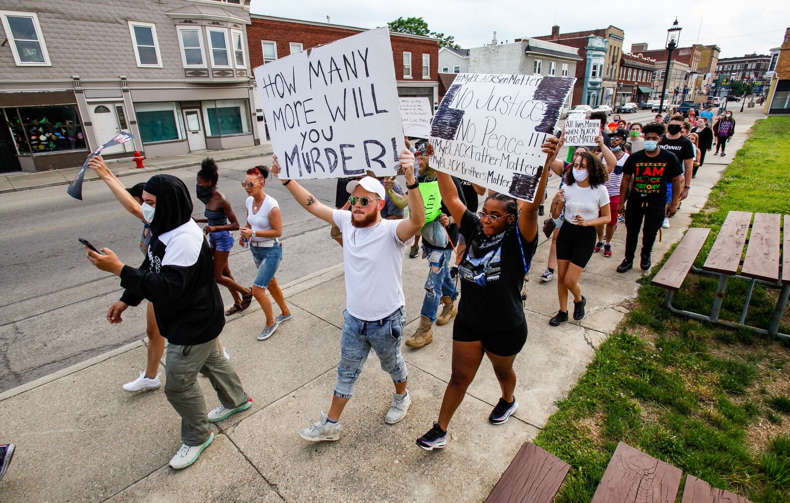 Crowd gathers for peaceful protest and march in Middletown