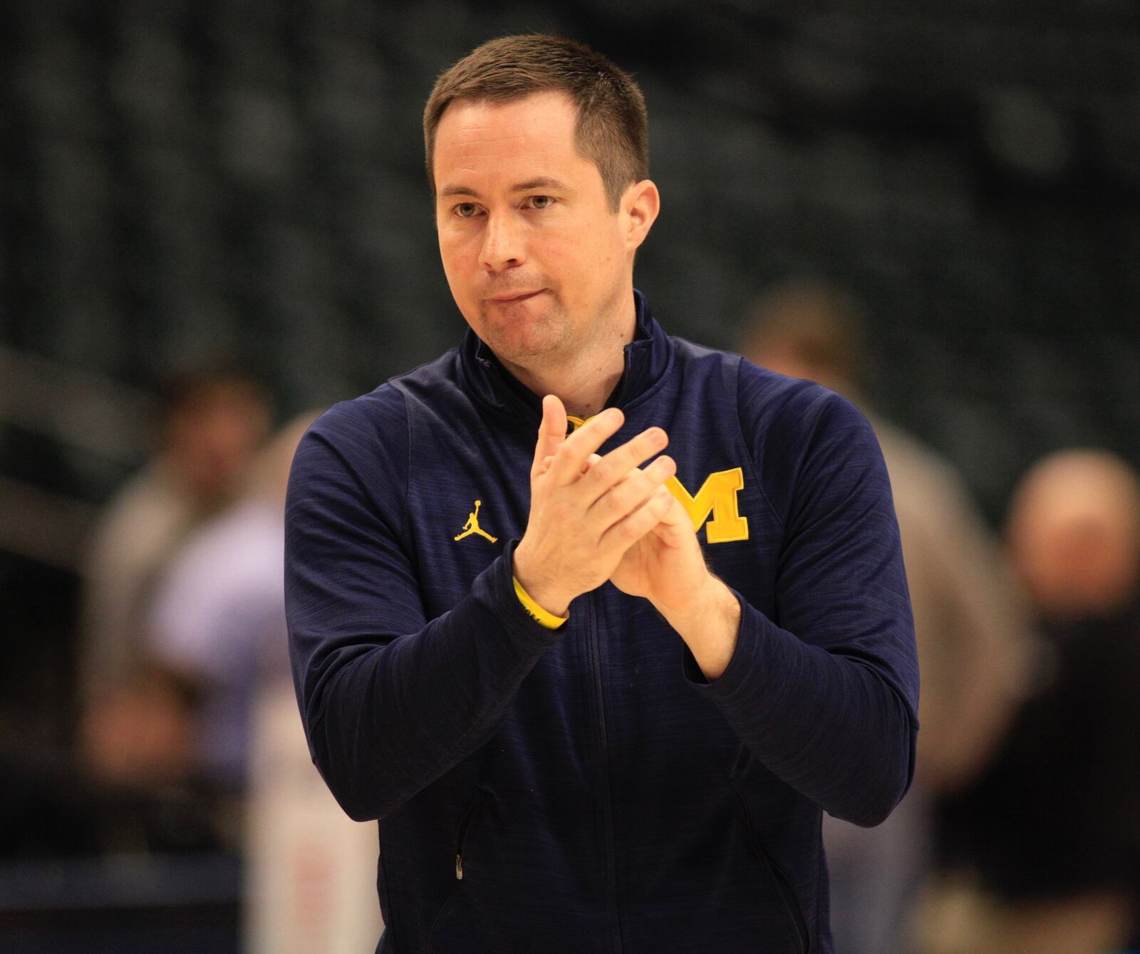 Michigan assistant coach Billy Donlon on Thursday, March 16, 2017, at Bankers Life Fieldhouse in Indianapolis. David Jablonski/Staff