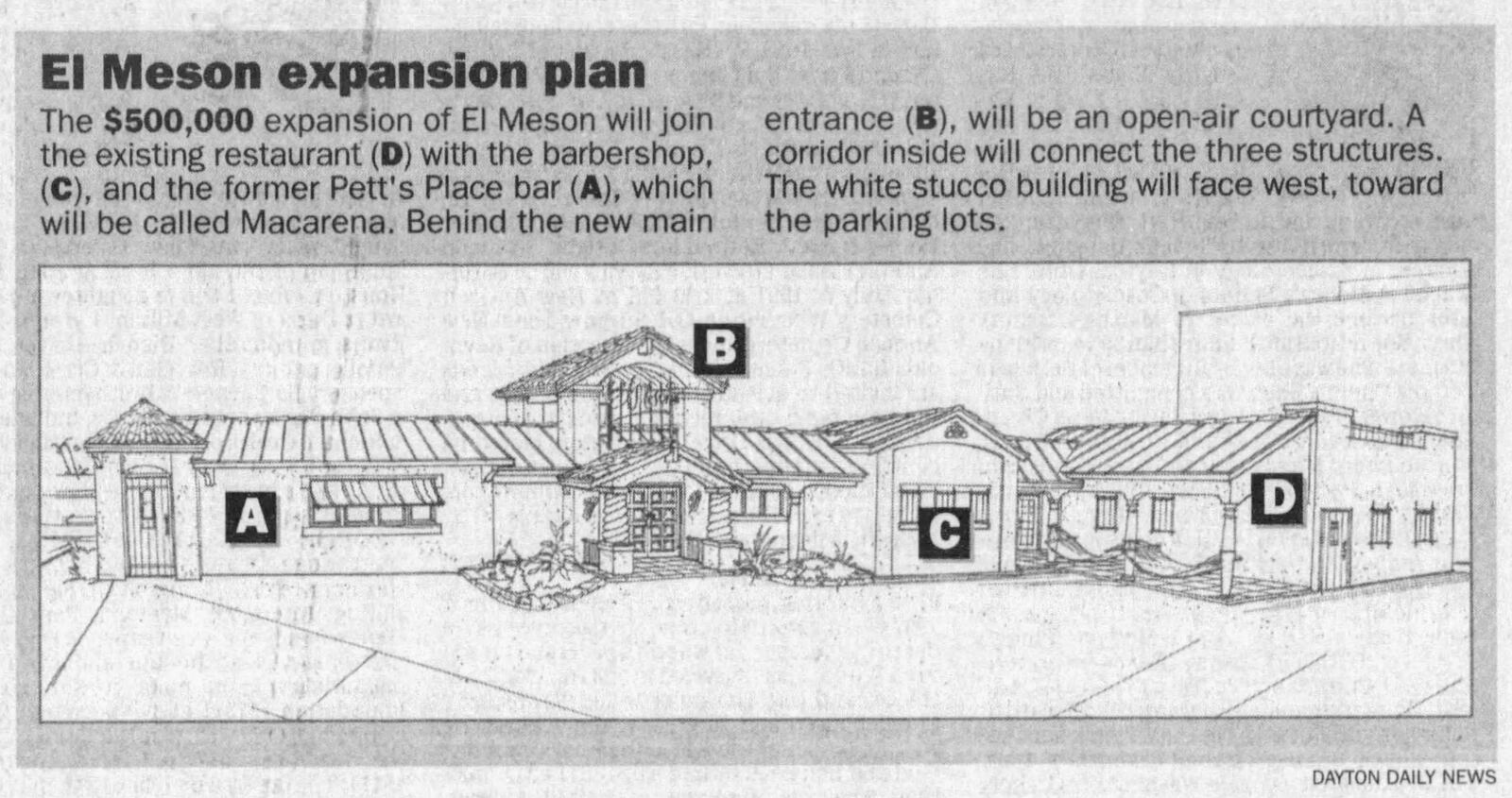 El Meson expansion plans 1997. DAYTON DAILY NEWS ARCHIVES