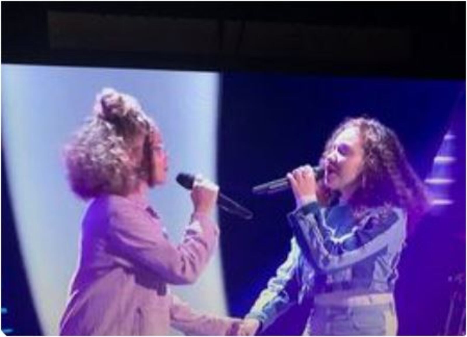 The Cunningham Sisters, of Hamilton, sang Tuesday on the NBC-TV program The Voice, and will continue to perform this season. MIKE RUTLEDGE/STAFF, FROM THE VOICE