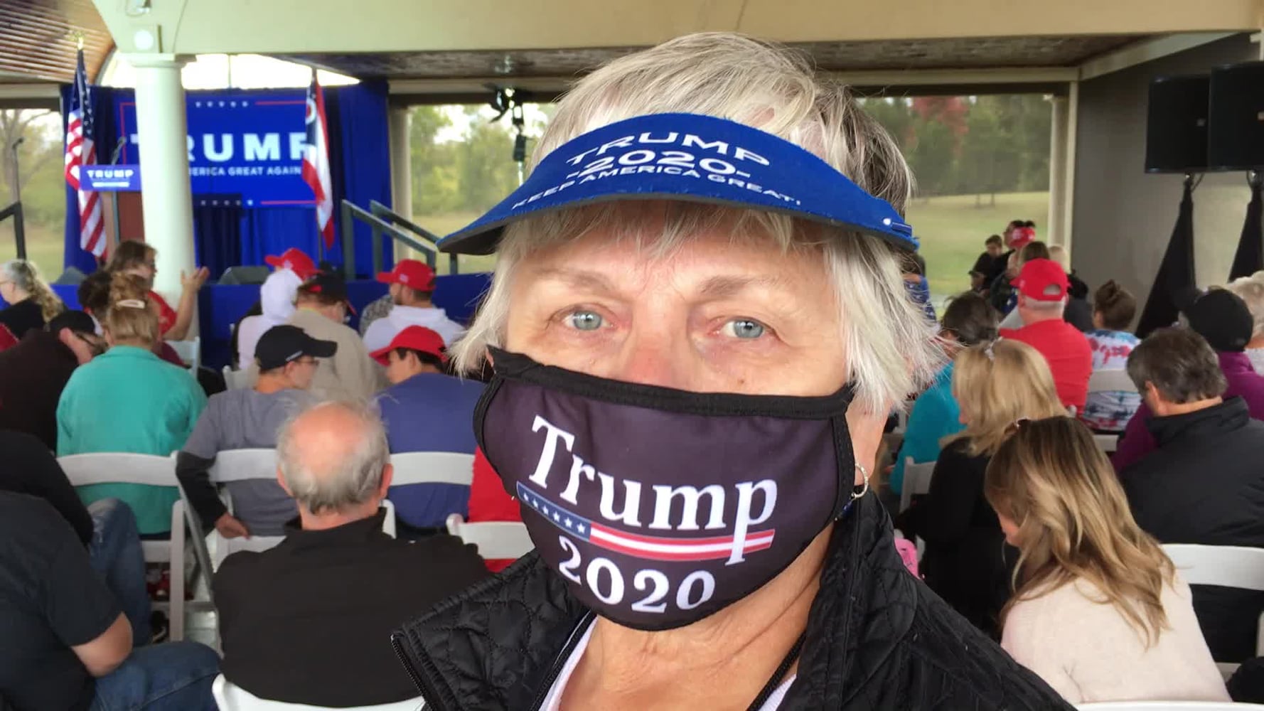 Trump supporter at rally in Tipp City