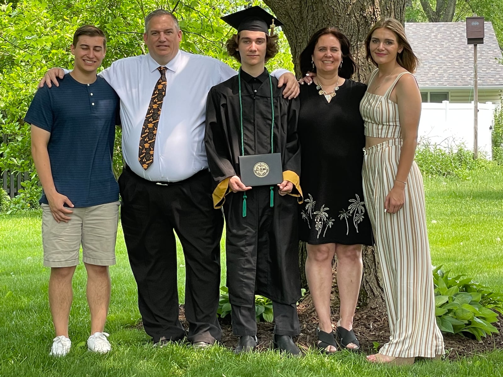 Tom & Dot’s Gelato Shop is expected to open in early June at 36 A S. Main St. in downtown Miamisburg with a variety of gelato and sorbetto flavors. Pictured is Gregg and Kathy Klein with their three children. (CONTRIBUTED PHOTO).