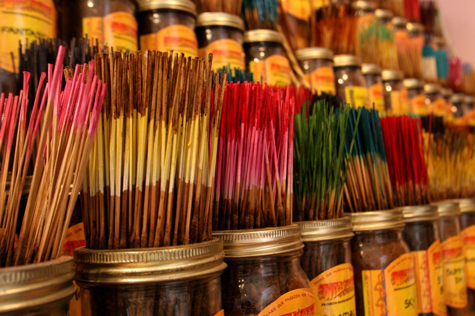 Some of the dozens of varieties of incense available at the Import House in Yellow Springs. File photo