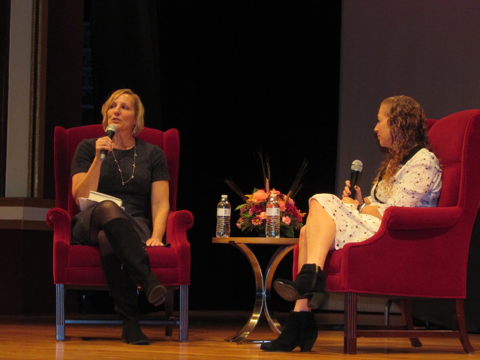 Authors Katrina Kittle and Jodi Picoult enjoy a conversation. “You want to feel like you’ve done everything you possibly can to have the book in front of people."