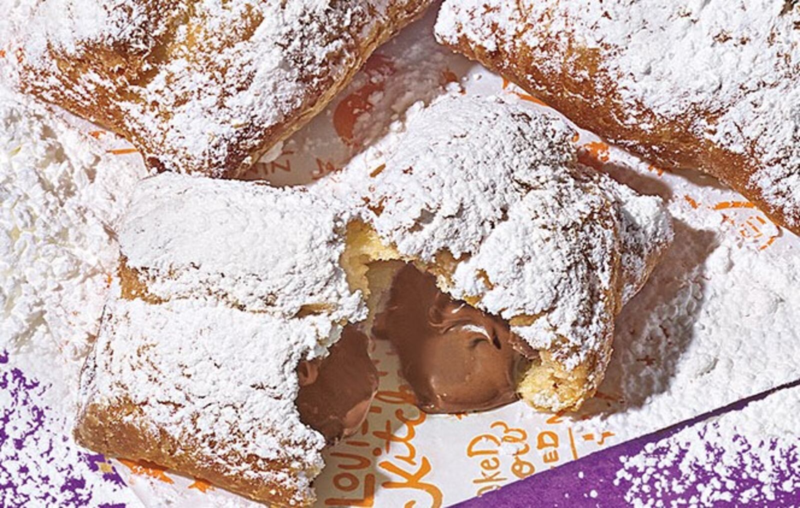 Chocolate-filled beignets from Popeyes Louisiana Kitchen. CONTRIBUTED