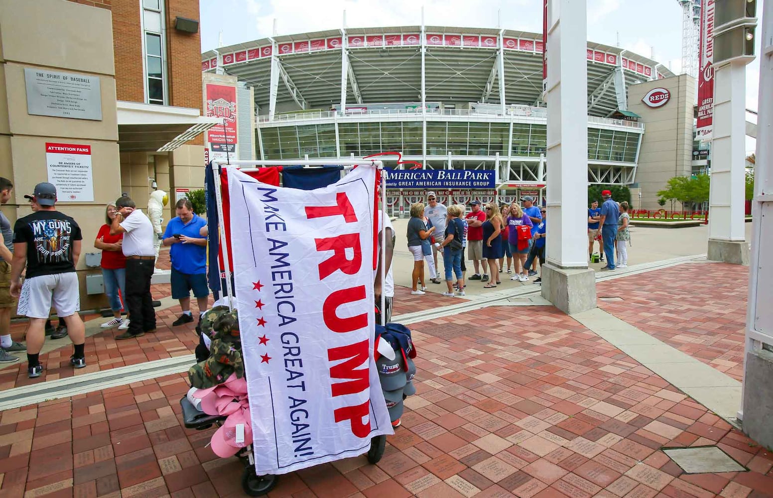 PHOTOS Crowd arrives for President Donald Trump rally in Cincinnati