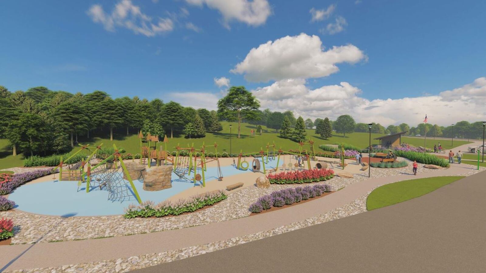 Miamisburg plans to embark on upgrades to Sycamore Trails Park in 2024 and complete the project in 2025. Part of the revamp includes new playgrounds. CONTRIBUTED