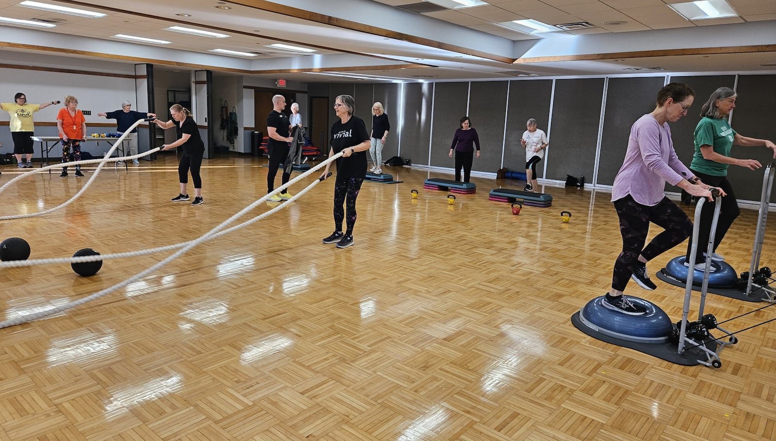 Ben Parsons, center, leads a senior circuit training class at the Charles I. Lathrem Senior Center in Kettering. JESSICA GRAUE/CONTRIBUTED