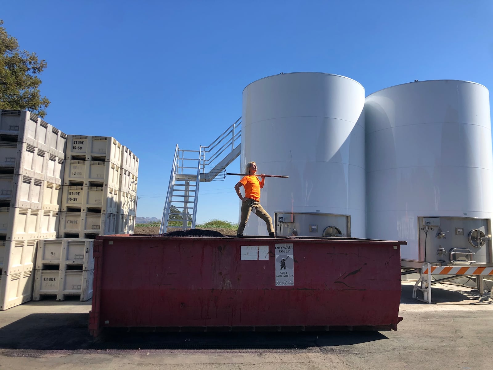 Sommelier Lauren Gay completed a "cellar internship" in Napa, California, in 2020, sorting grapes and managing fermentation for a winery. "It was a great way to learn a different level of the wine industry."