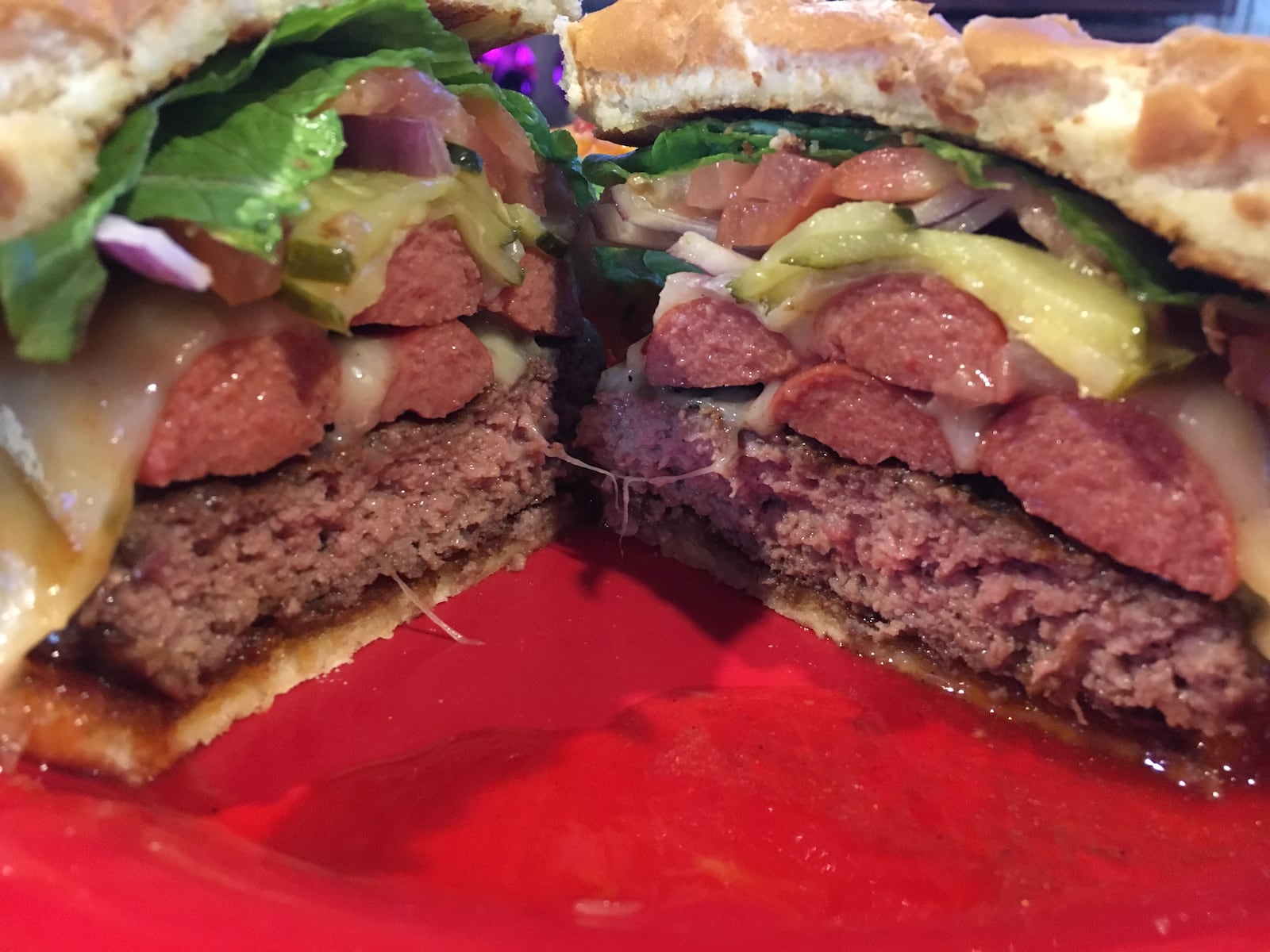 The Urban Meyer Burger served at Gameday Grille and Patio in Waynesville is patterned after the personality of the Ohio State coach himself.