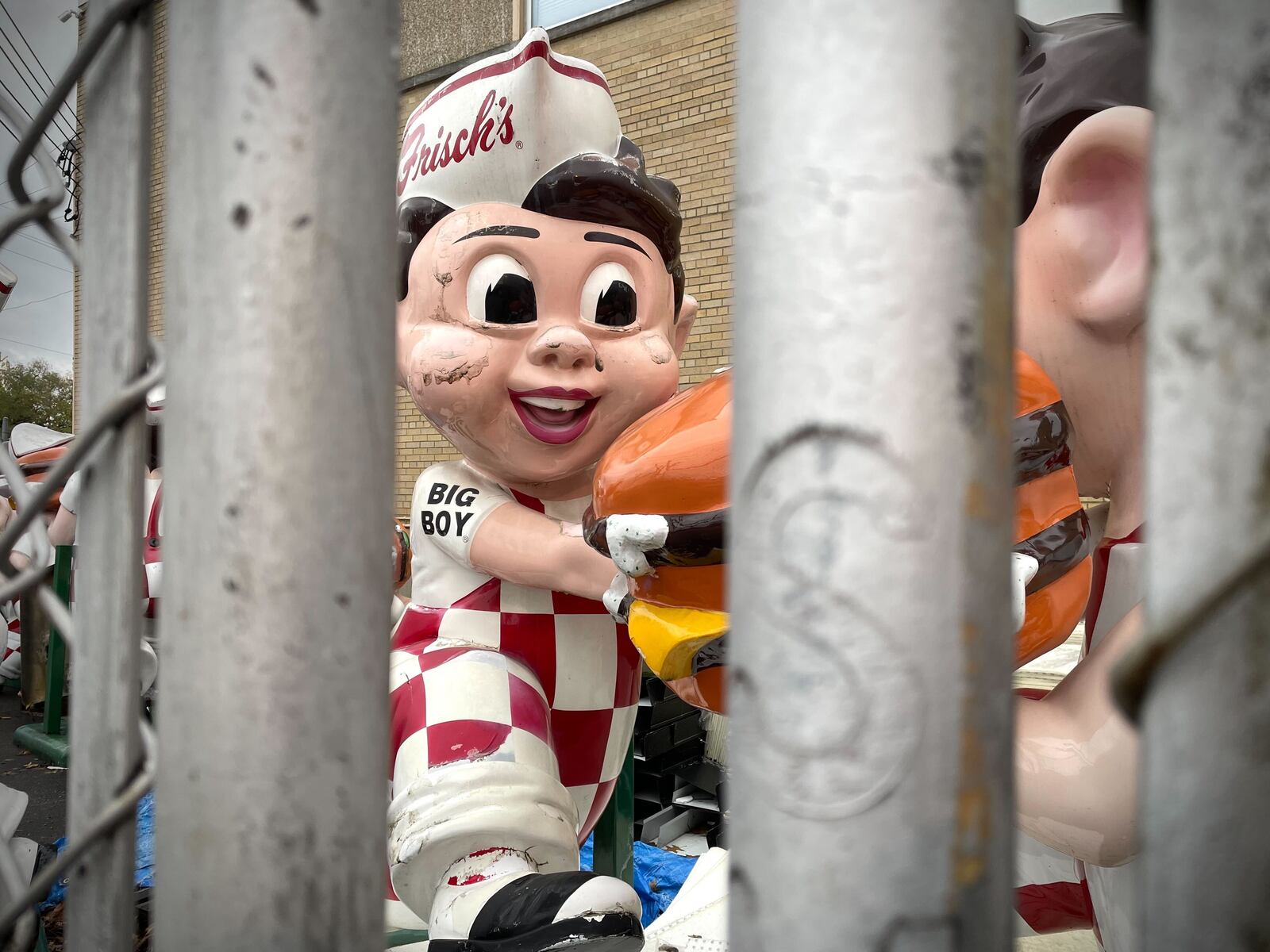 More than 20 iconic Frisch's Big Boy statues can be found in a gated area dubbed on social media as the “Big Boy Graveyard” in Cincinnati. NATALIE JONES/STAFF