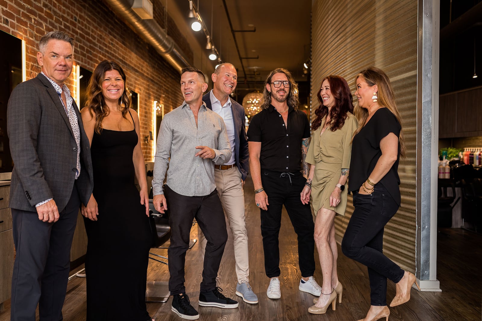 Square One Salon and Spa has been named Best in Dayton in several categories. Shown are the owners and business partners (L-R) Josh Stucky
Angie Mehaffie
Brent Johnson
Doug Henderson
Alan Leonard
Lori Davis
Canaan Good