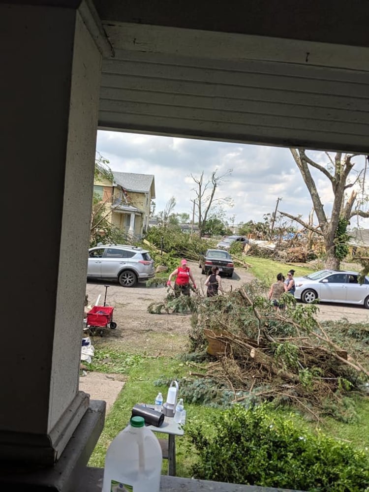 Photos: Community rallies around Dayton restaurant owner after son’s death, tornado