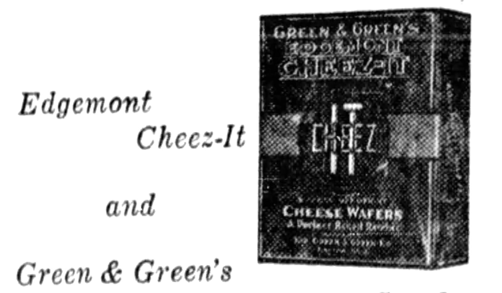 The first Cheez-It Logo was filed with the United States Patent and Trademark Office on May 23, 1921. They were introduced in stores that same year.