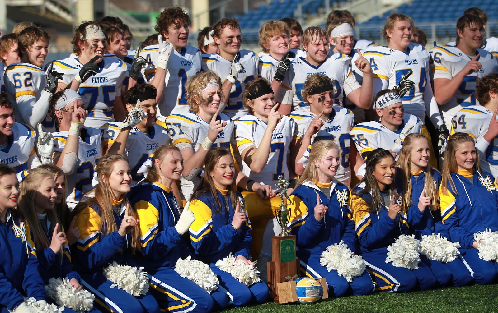 Marion Local defeated Lucas 28-6 in a Division VII high school football state championship at Tom Benson Hall of Fame Stadium in Canton on Saturday, Dec. 7, 2019. MARC PENDLETON / STAFF