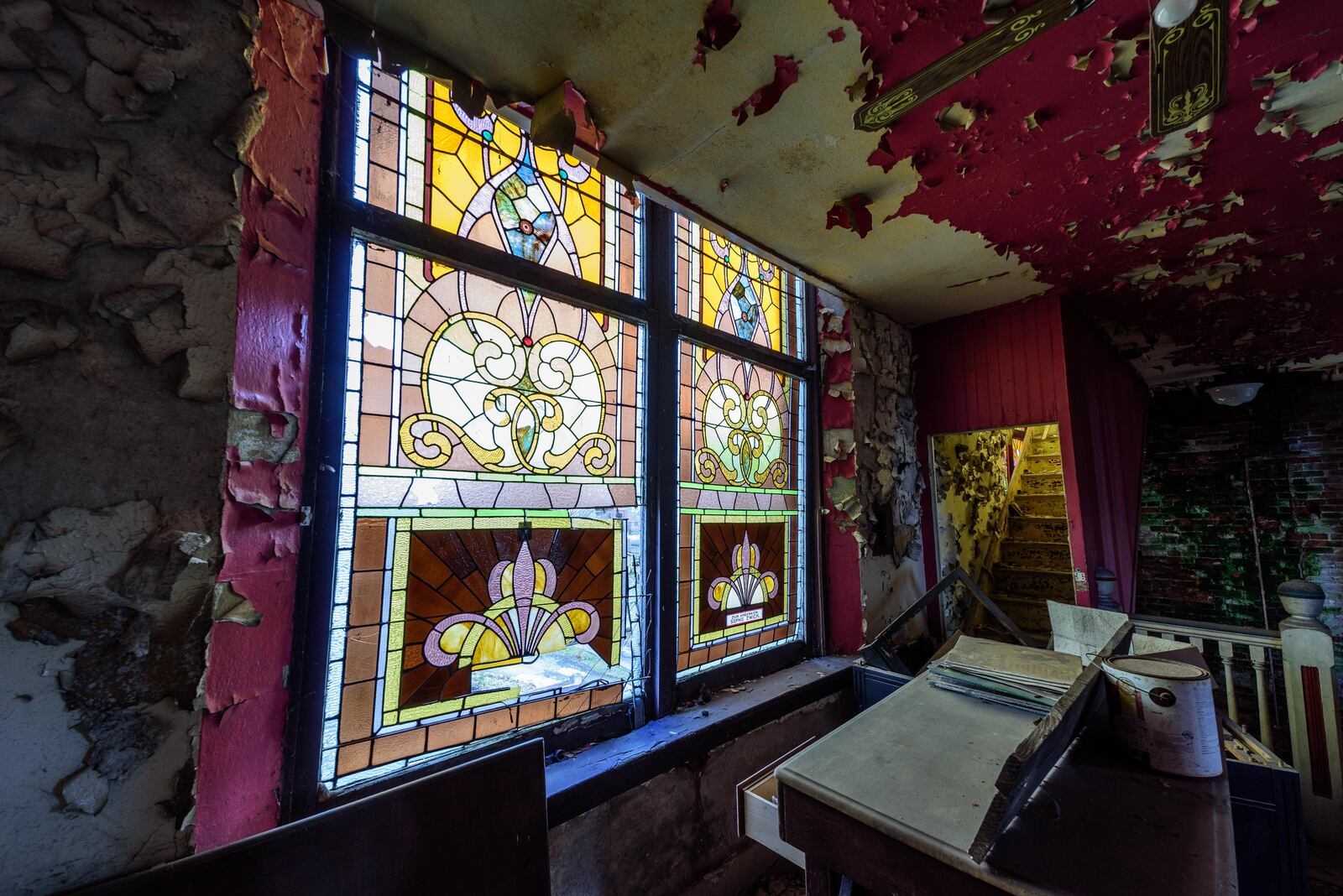 Interior of the former Second German Baptist Church building, located at 1420 E. 4th St. in the St. Anne’s Hill Historic District, March 15, 2020 TOM GILLIAM