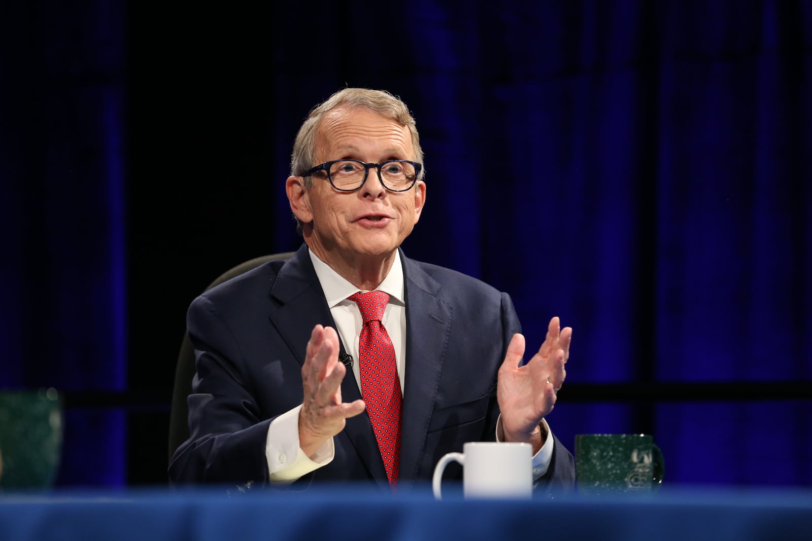 Ohio gubernatorial candidates Richard Cordray and Mike DeWine met for their final of three debates on Monday night, October 8, 2018 at Cleveland State University.   David Petkiewicz, cleveland.com