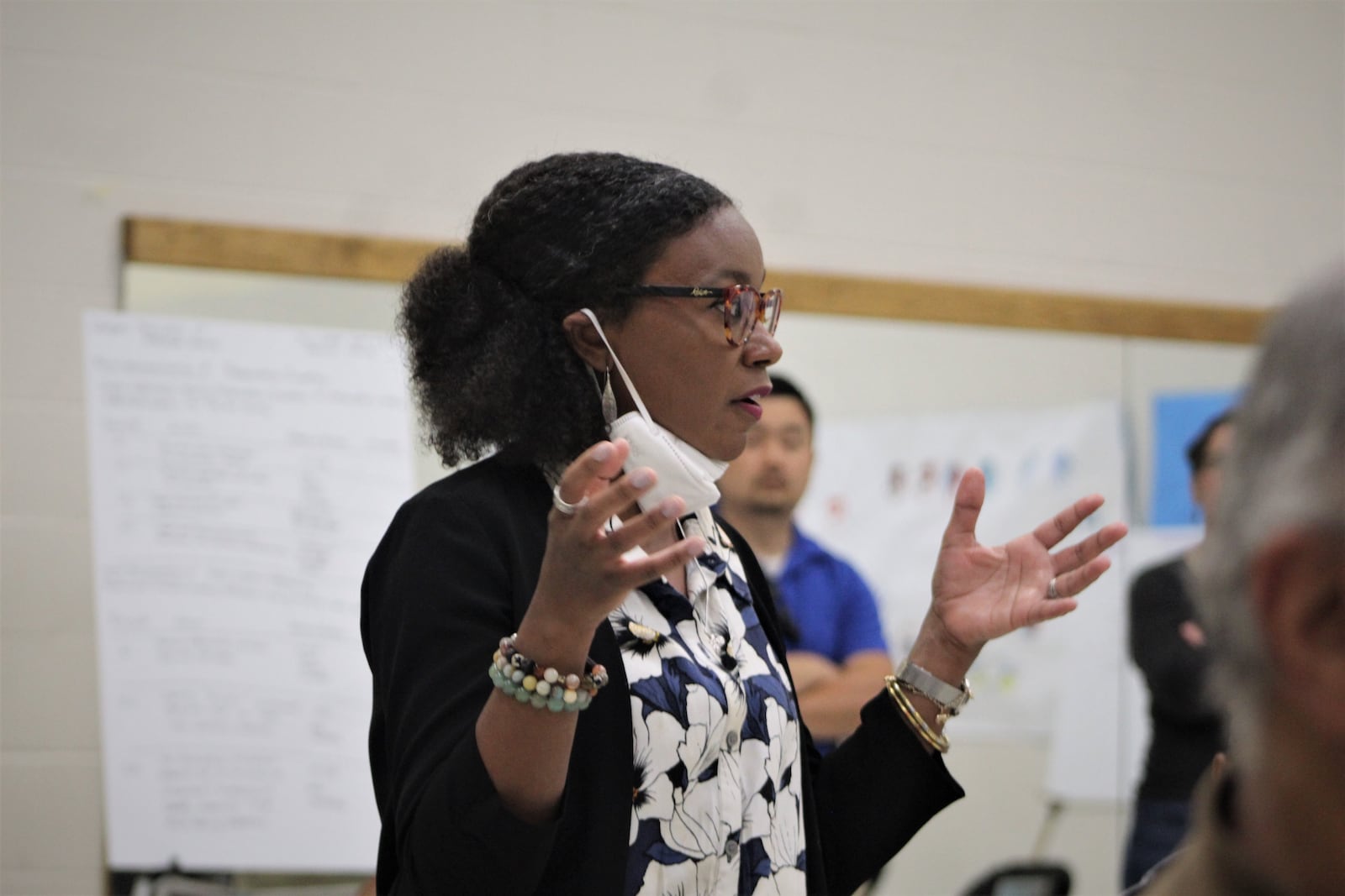 Dayton City Commissioner Shenise Turner-Sloss speaks at a community meeting focused on housing policy on Wednesday, June 14, 2023. CORNELIUS FROLIK / STAFF