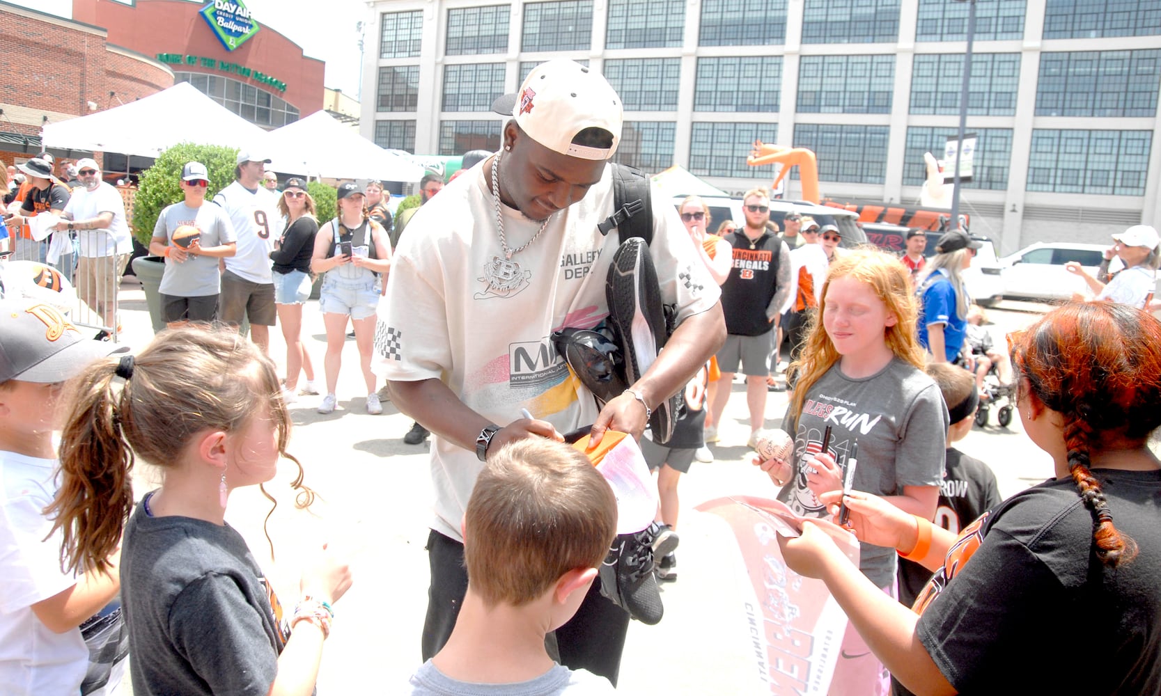 Bengals Play Celebrity Softball Game at Day Air Ballpark