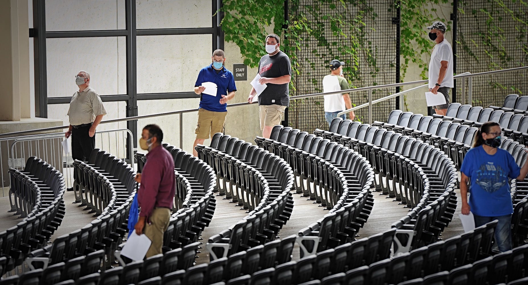 PHOTOS: Lines form early at Huber Heights coronavirus testing site